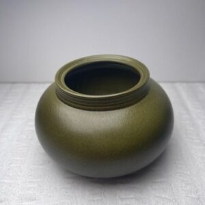 VINTAGE MYOTT GREEN SUGAR BOWL STONEWARE POTTERY ENGLAND MCM NO LID